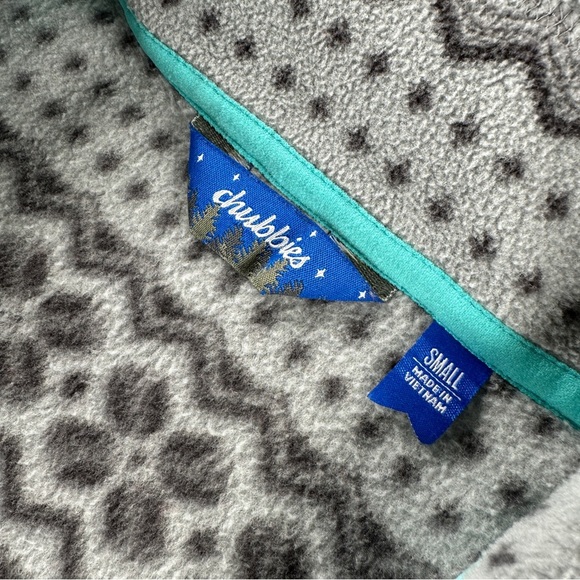 Chubbies Mens Small Gray Black Nordic Bear Hug Fleece 1/4 Zip Pullover Sweater - Picture 4 of 9